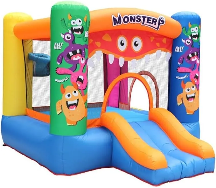Erik Xian Outdoor Large Castle Bouncer with Slide Inflatable Castle Large Slide Outdoor Amusement Equipment Water Inflatable Children's Playground Inflatable Bouncy Castle