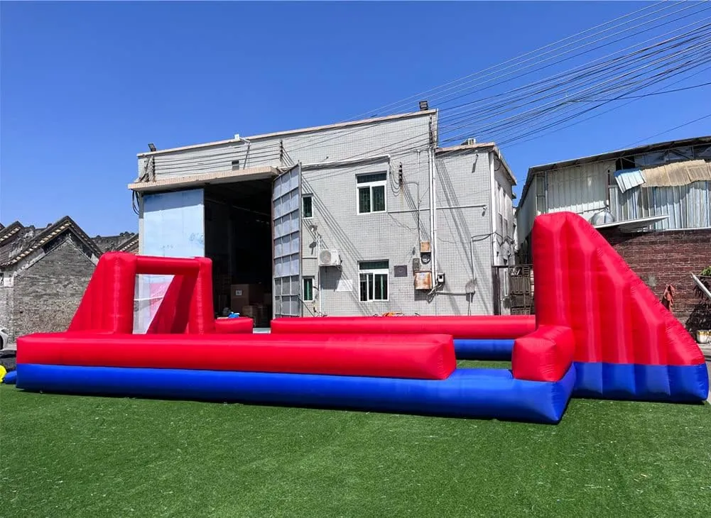 Vinfgoes Giant Outdoor Inflatable Soccer Field Inflatable Football & Soccer Pitch Court for School Playground/Family/Team Games(No Blower Included)