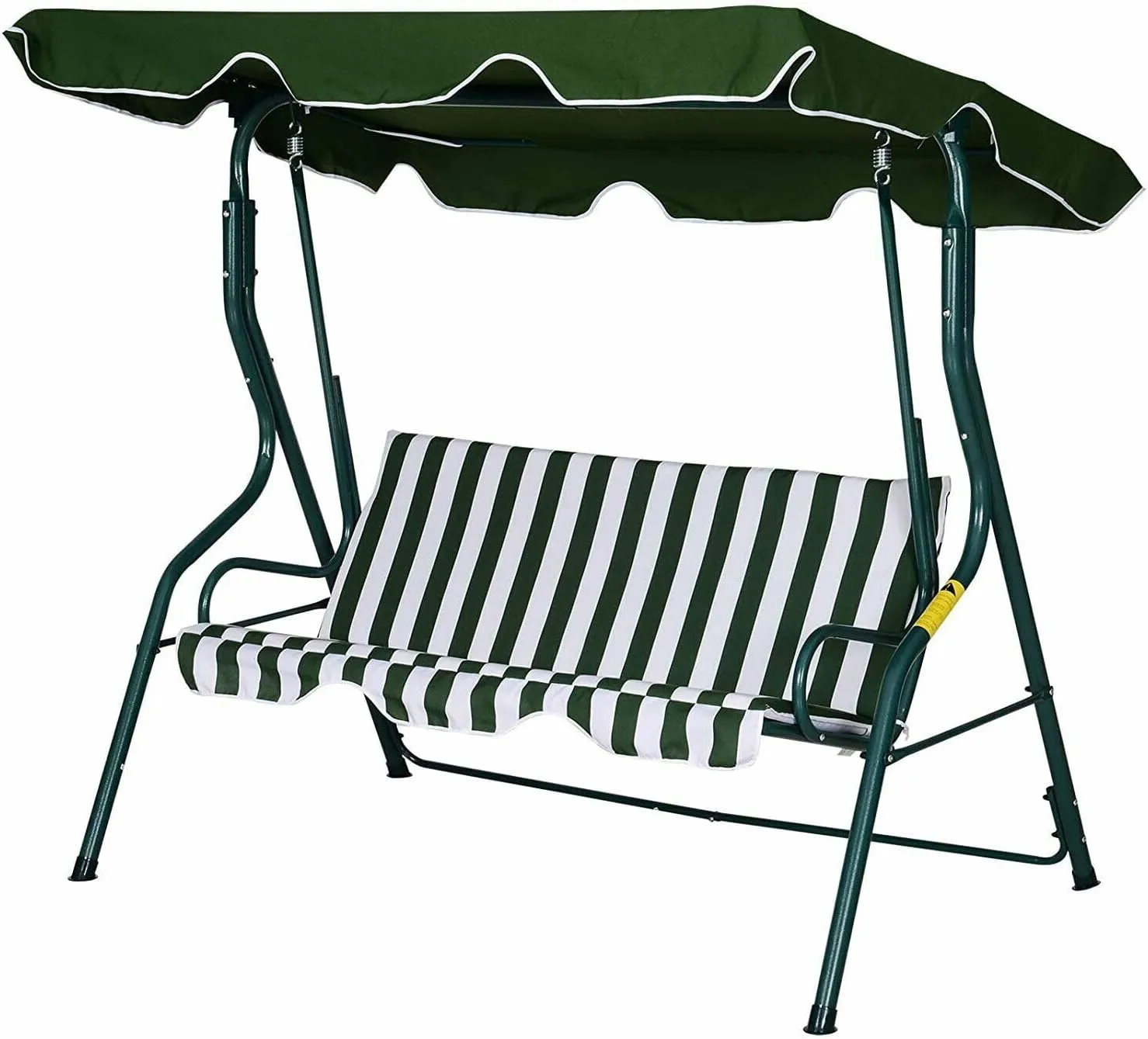 Blue River Swing Chair Garden Swing Seat with Adjustable Canopy, Hanging Hammock Chair for Indoor Outdoor Garden Green(10367) (3seater)