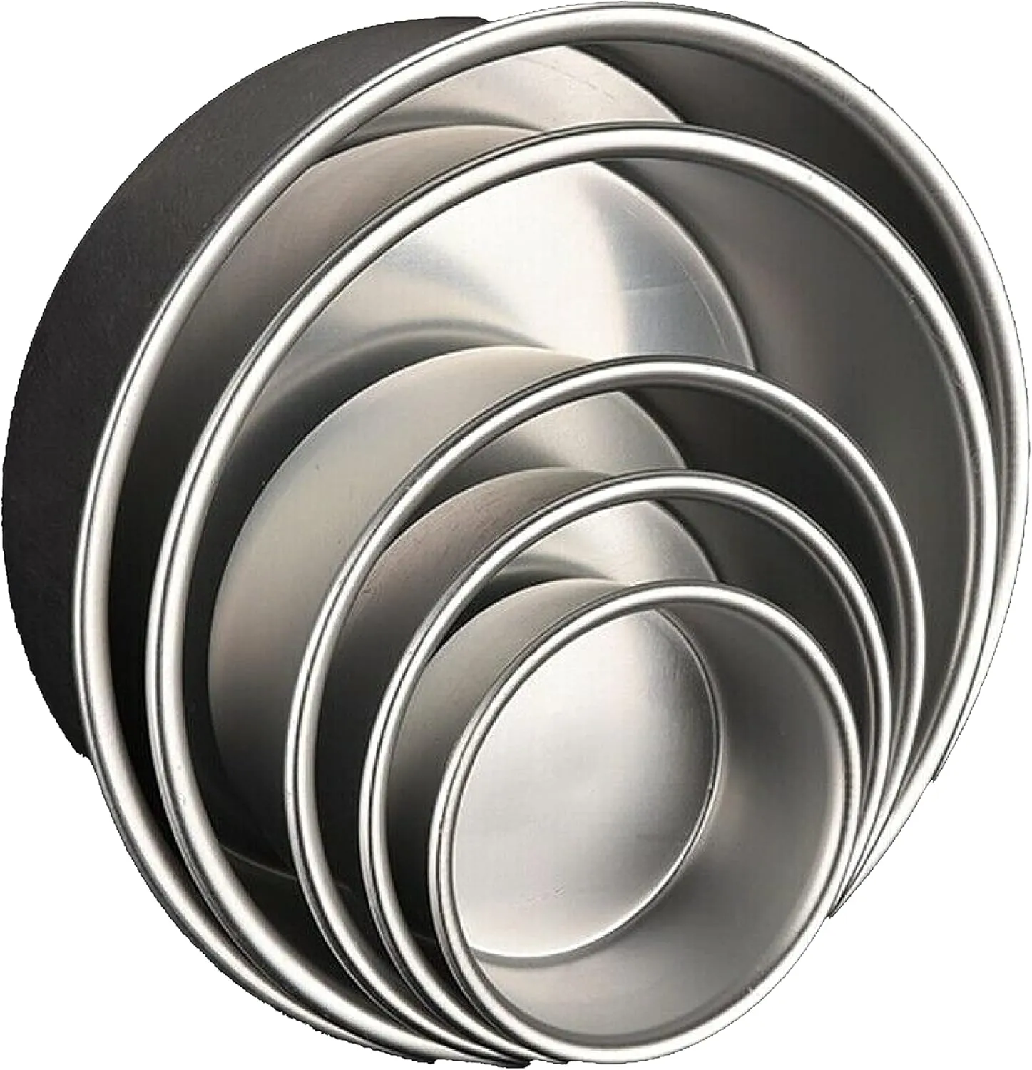 Rabeey 5Pcs Cake Pan Aluminum Alloy Round Cake Mould Chiffon Cake Baking Pan Pudding Cheesecake Mold Set With Removable Bottom