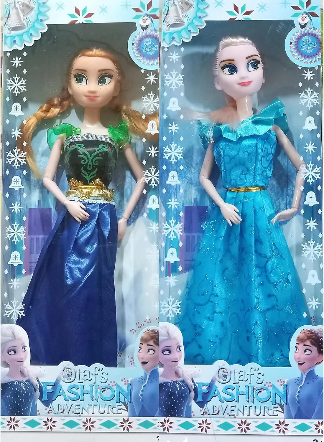 Fortune Pearl Frozen Princess Doll Combo of Elsa Anna Frozen Doll Sets for Girls (11 Inch)