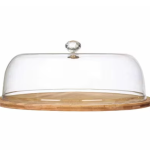 Orchid EVELIN Acrylic Cake Server Tray with Lid (Transparent)