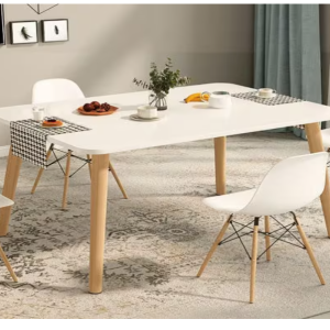 GoldenLike Kitchen Dining Table,Square Solid Wood Dining Table, Modern Breakfast Table Desk, Small Space Casual Coffee Table,for Kitchen, Dining Room，Living Room (Square-100cm)
