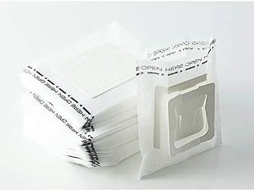 COOLBABY 50Pcs Portable Coffee Filter Paper Bag Hanging Ear Drip Single Serve Disposable Perfect for Travel, Camping, Home, Office