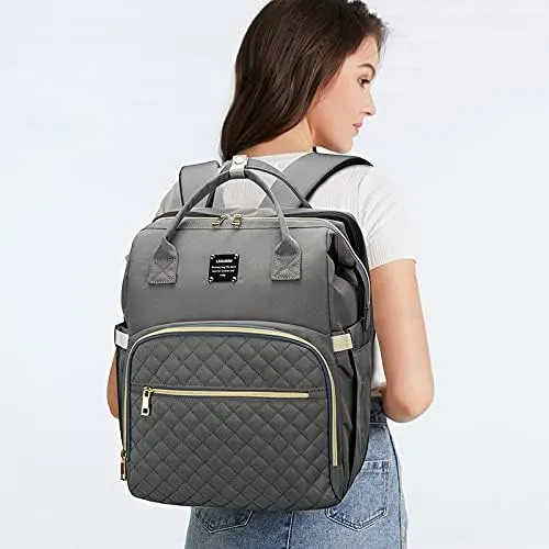 LIMOS Diaper Bag Backpack with Travel Bassinet,Detachable Foldable Baby Bed for Bady Toddler, 3 in 1 Nappy Bag Changing Station, Travel Baby Bag with Crib,Shade Cloth,Mattress