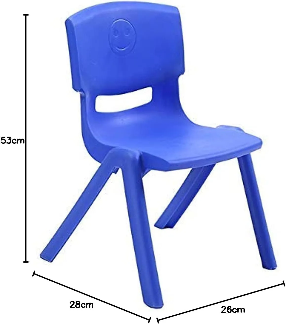 N?A XFUN DURABLE AND WONDERFUL PLASTIC CHAIR, PLASTIC STACKING CHAIR FOR KIDS 28CM (BLUE)