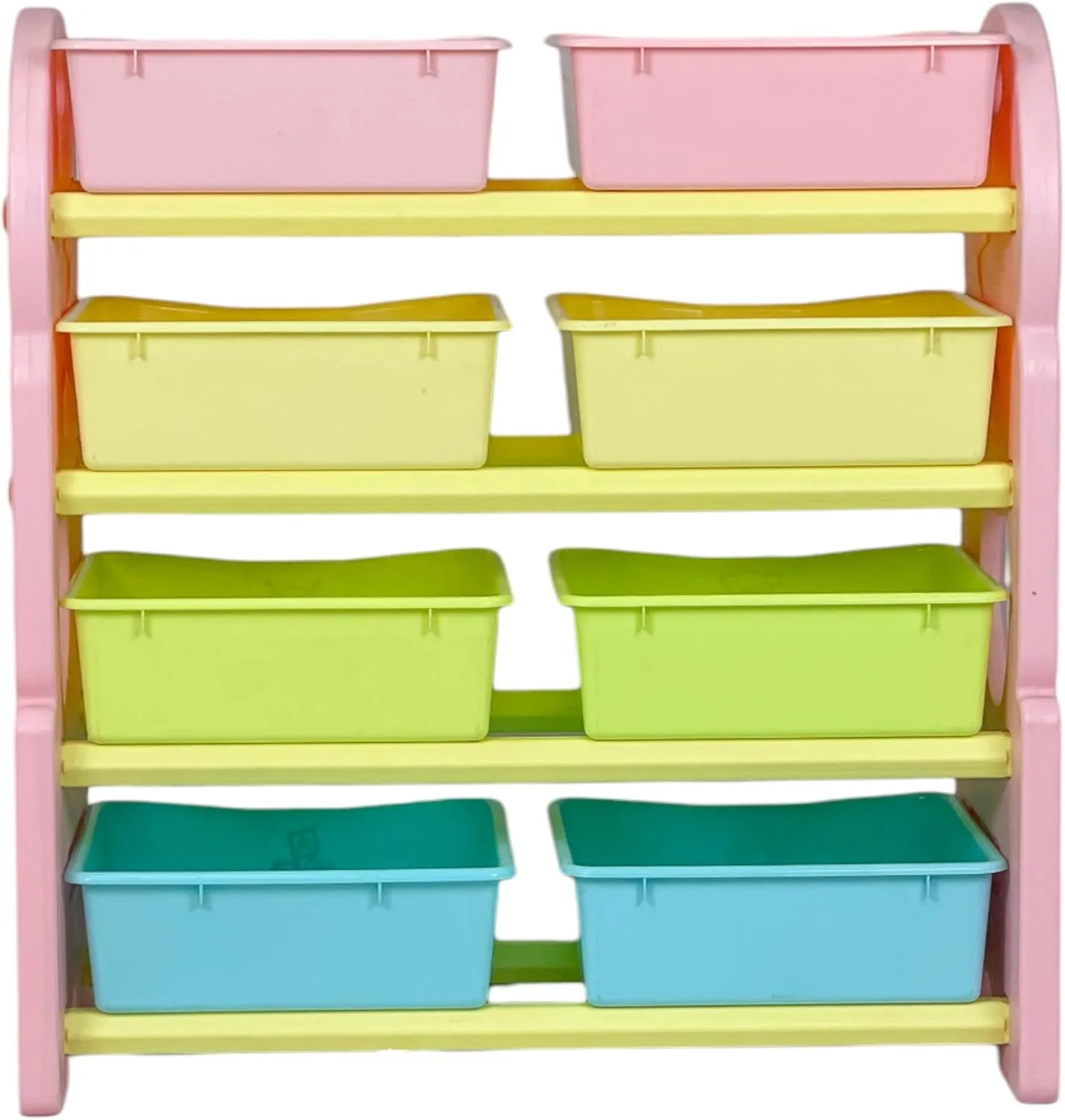 HC Home Canvas Children Deluxe Multi-Bin Toy Organizer with Storage Bins, Toys Storage Box for Girls, Kids Toy Box Storage - Pink2