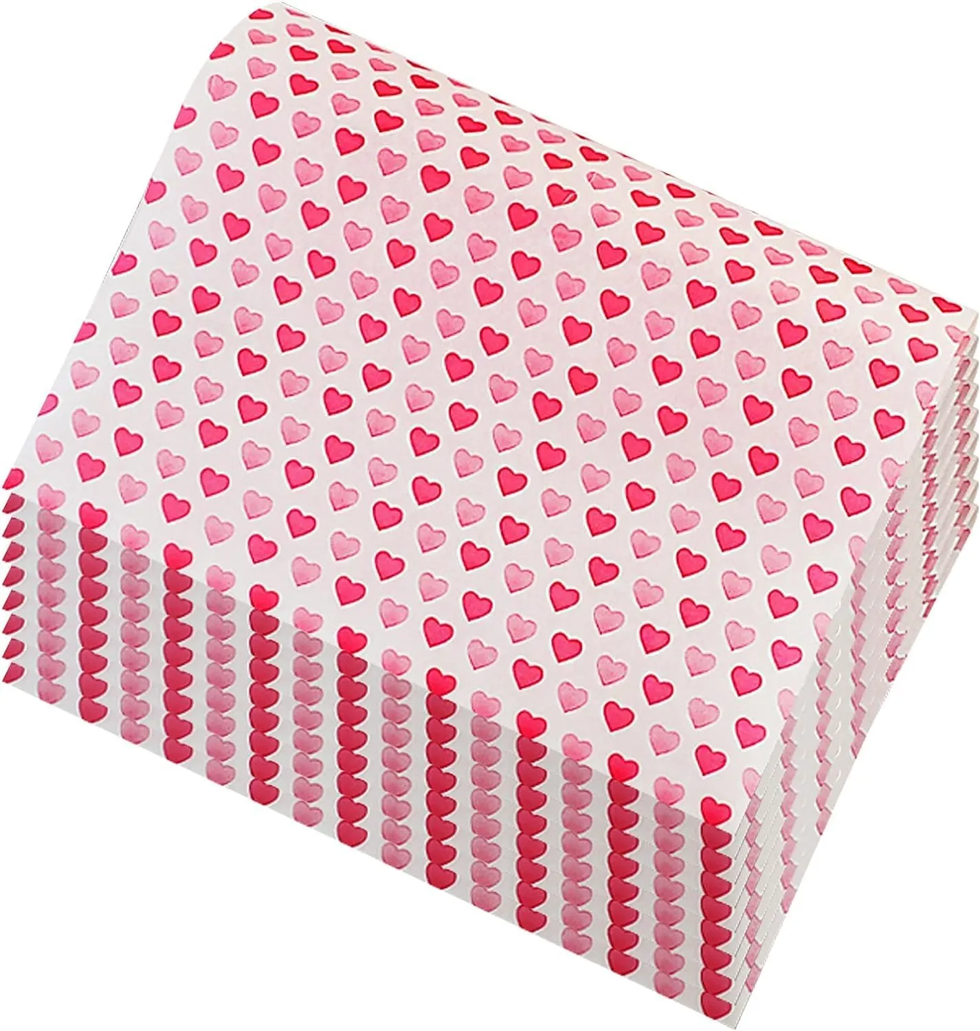 McMola 50 PCS Food Grade Wrap Paper, Heart Greaseproof Paper Waterproof Wax Paper Sheets Food Wrapping Liners Food Basket Paper Food Wrapping Tissue Sandwich Wrappers for Sweets Cakes Cheese Baking
