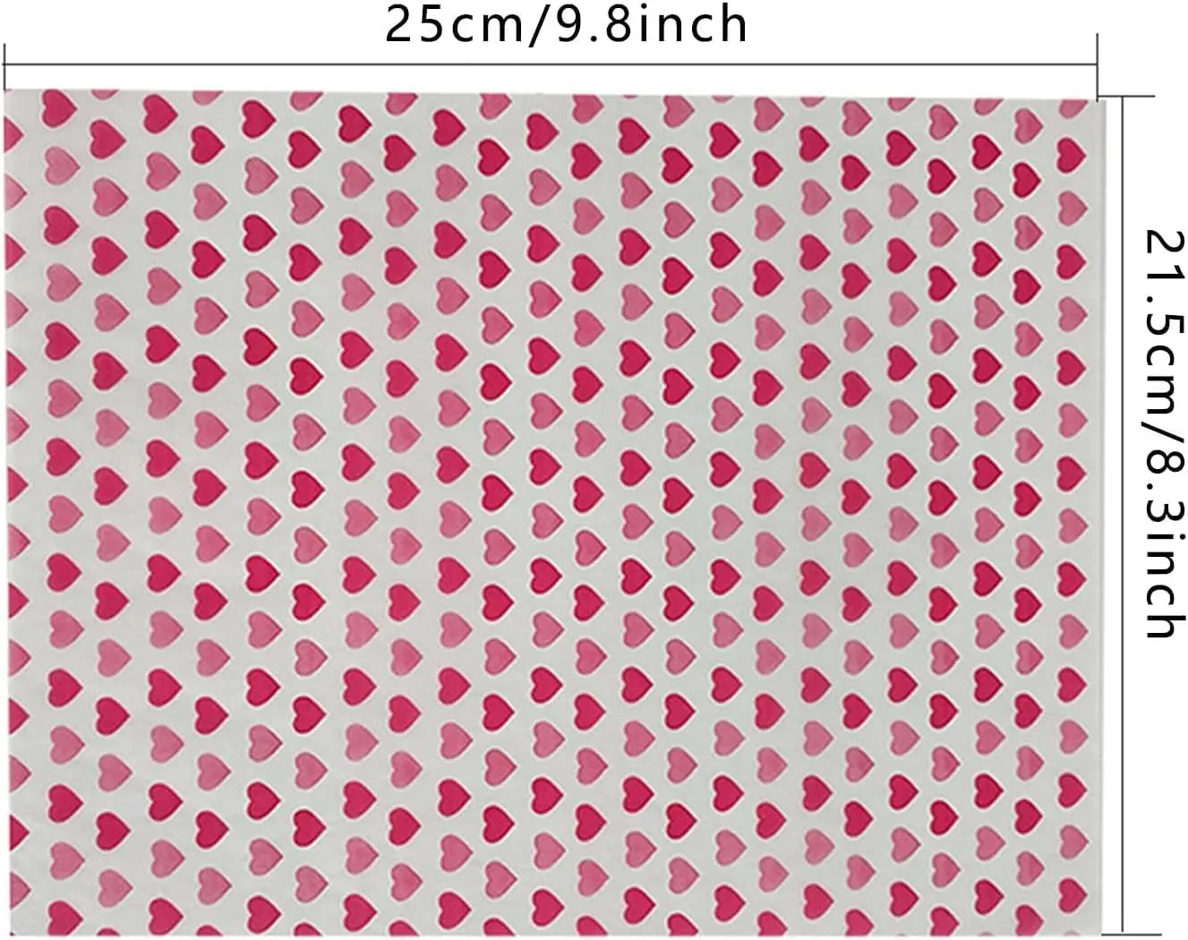 McMola 50 PCS Food Grade Wrap Paper, Heart Greaseproof Paper Waterproof Wax Paper Sheets Food Wrapping Liners Food Basket Paper Food Wrapping Tissue Sandwich Wrappers for Sweets Cakes Cheese Baking