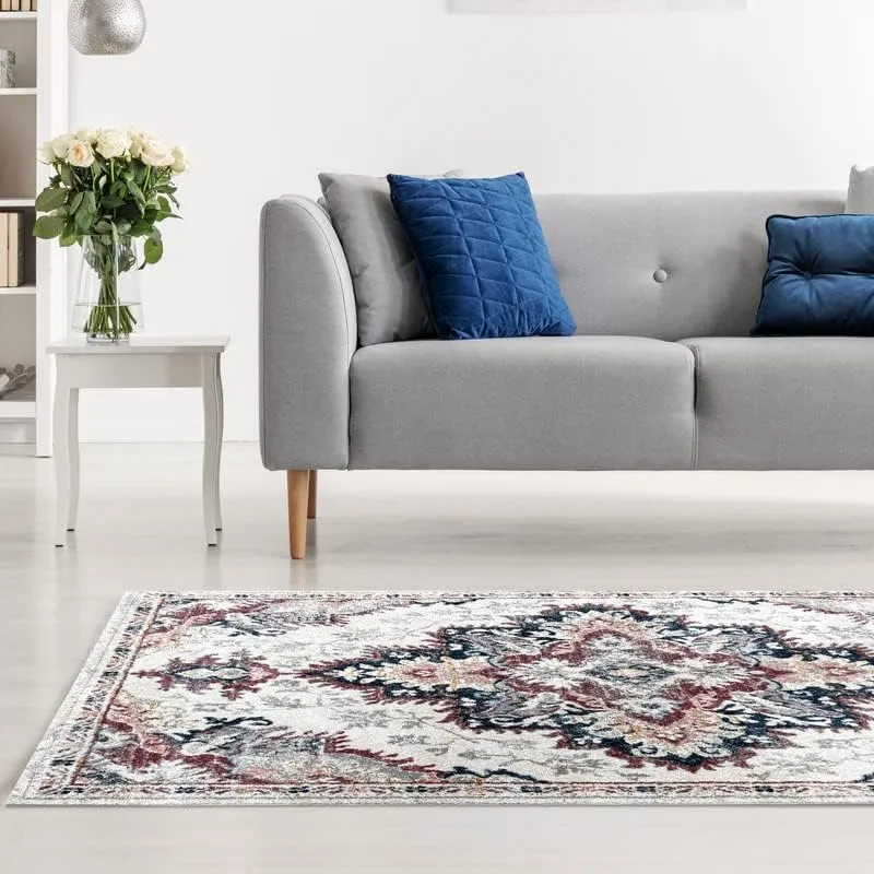 Rugs & Carpets Living Room/Bed room/Dining Room - Super soft Durable and Stain Resistant (Runner 80 x 150 cm (2.6 x 4.9 ft) - Oriental Pink