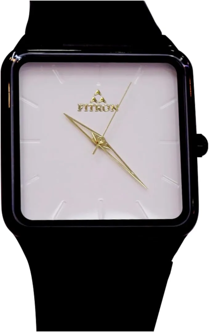 Fitron Gents watch with black rubber starp