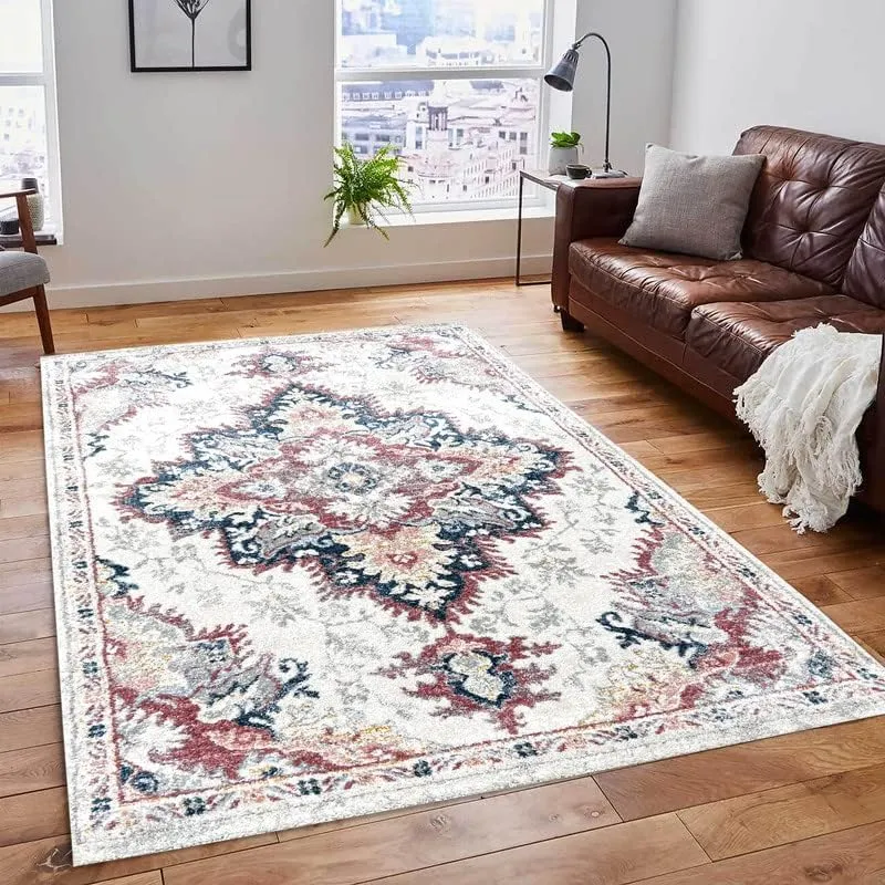 Rugs & Carpets Living Room/Bed room/Dining Room - Super soft Durable and Stain Resistant (Runner 80 x 150 cm (2.6 x 4.9 ft) - Oriental Pink