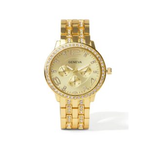 Geneva Women's Water Resistant Stainless Steel Analog Watch AWNTG-01-W0011-37 mm - Gold - Image 1