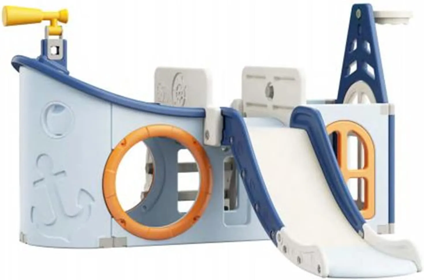 X IANGYU Kids 2 in 1 Outdoor Play Structure Jumbo Slide Game Pirate Ship Slide