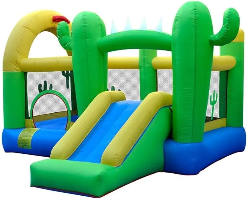 Outdoor Large Inflatable Bouncy Castle Children's Inflatable Castle Inflatable Trampoline Inflatable Bounce Houses Rock Climbing Fan with Children's Toys Courtyard Theater for Indoor and Outdoor