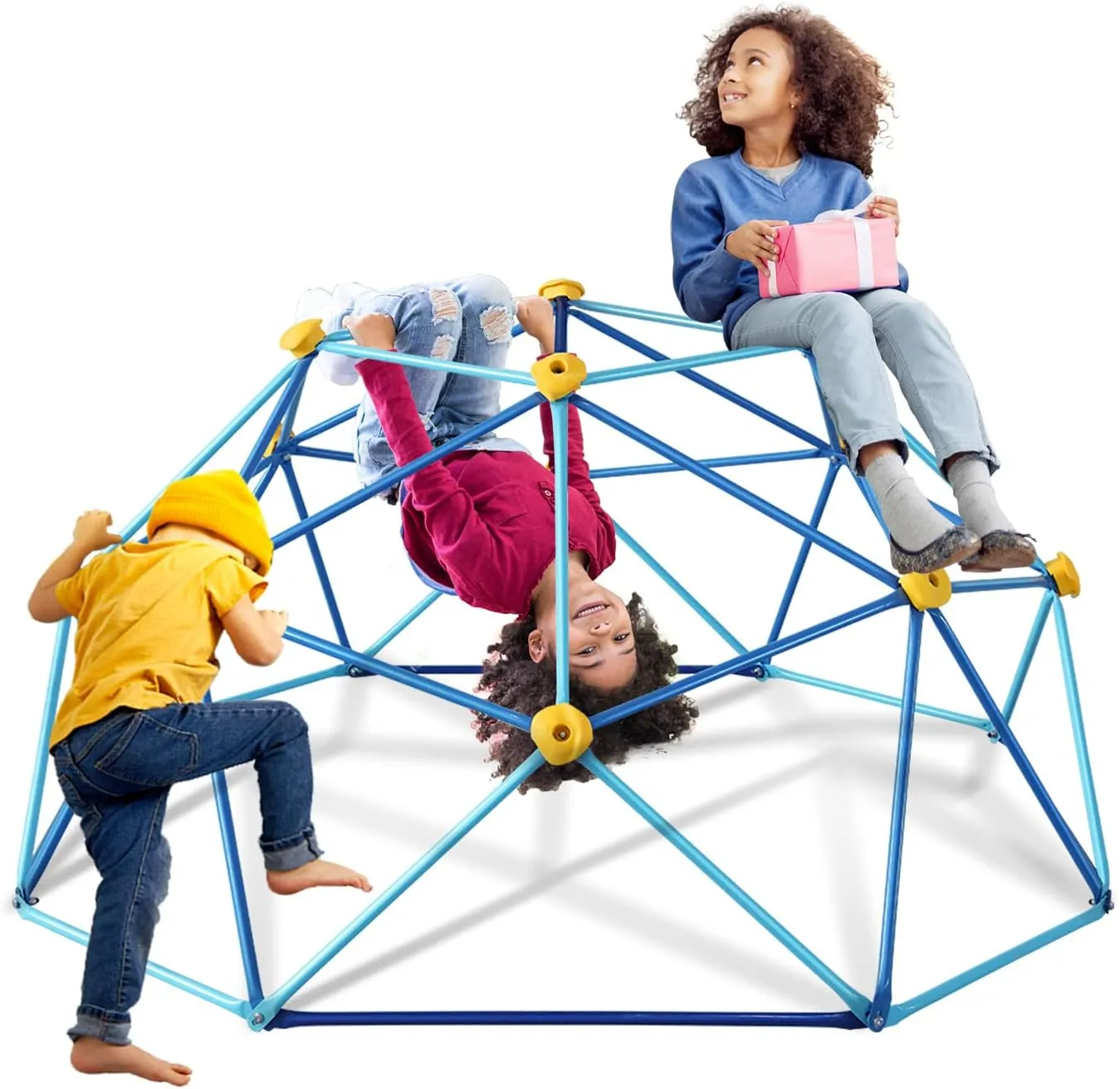 SMkidsport 6 FT Metal Climbing Dome, Geometric Kids Dome Climber with 400LBS Load Capacity, Anti-Rust and UV-Resistant Steel, Suitable for Outdoor Jungle Gym Garden, Park, Backyard