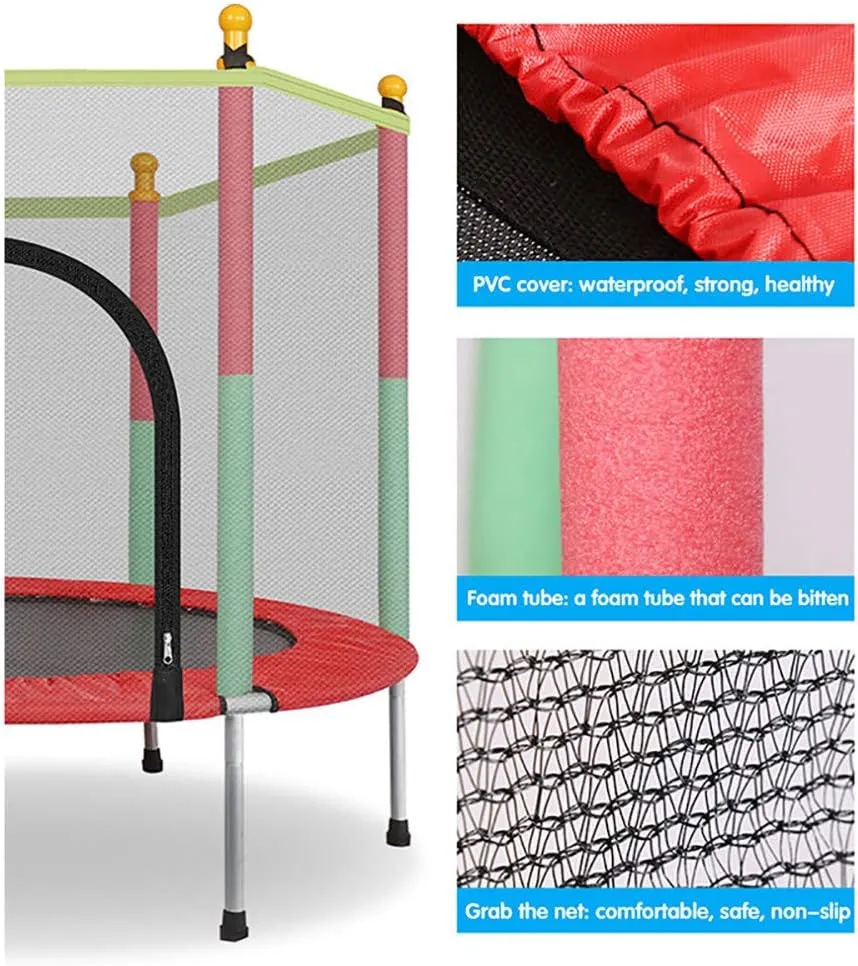 LNLN SHOWAY Indoor Trampoline, Kids Adult Bouncer, Baby Jumper, Children Bouncers With Guardrail Fitness, Thick Spring, Anti-Skid Shock Absorption