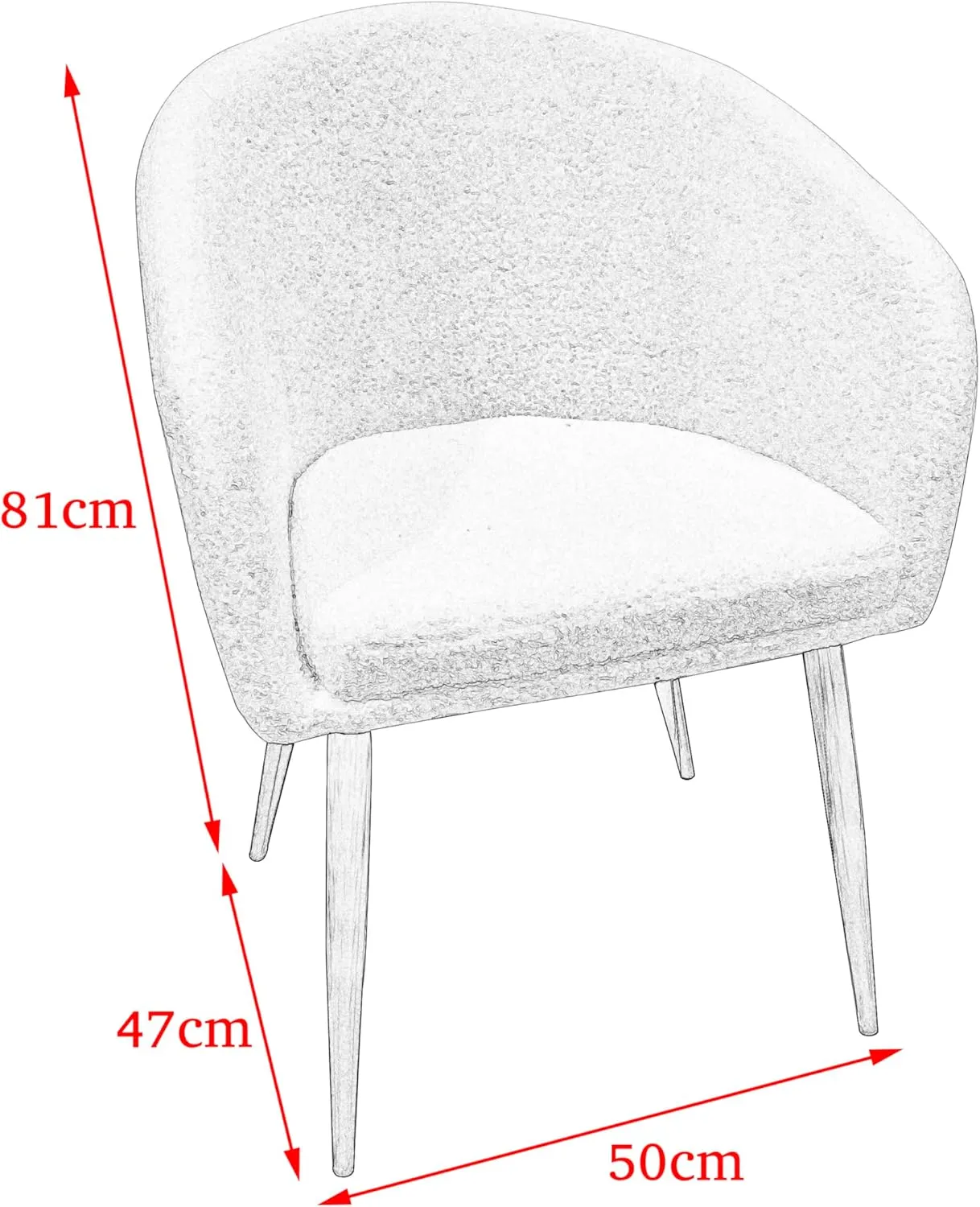 Maple Home Decoration Velvet Chairs Modern Accent Dining Chairs Comfy Upholstered Living Room Furniture Leisure Chairs with Golden Metal Leg (White)