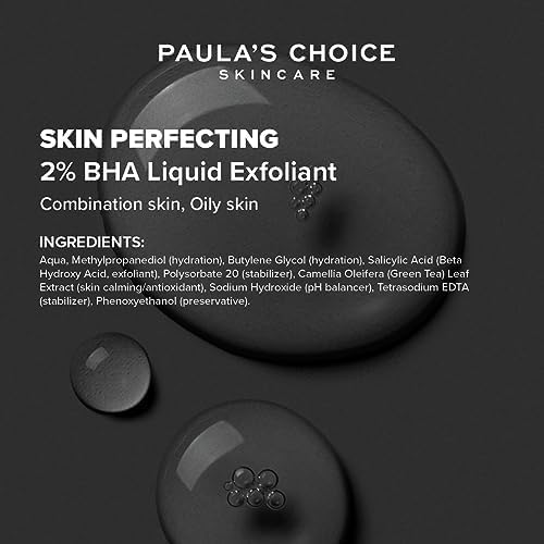 paula's choice skin perfecting 2% bha liquid exfoliant face exfoliating peel fights blackheads & enlarged pores with salicylic acid combination & oily skin 30 ml
