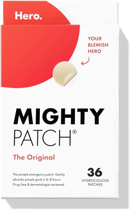 mighty patch original hydrocolloid acne pimple patch spot treatment (36ct) for.