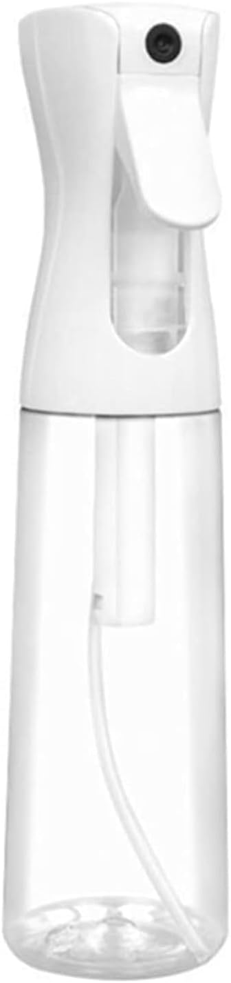 ecvv continuous spray bottle plastic empty hair mist sprayer ultra fine water mister for hairstyling cleaning salons plants pet care (300ml, transparent white)