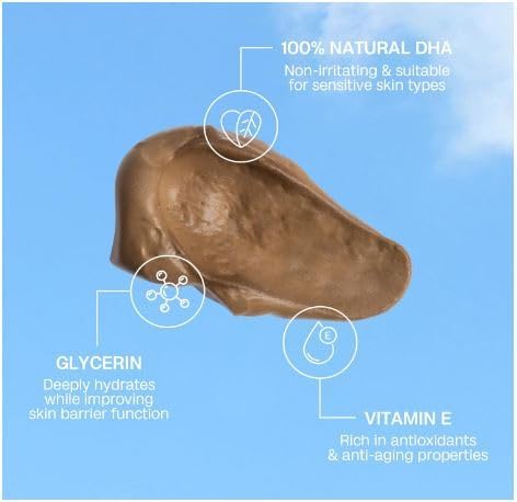 bali body 1 hour express self tan dark, quick drying tanning foam, streak free customizable tanner, vegan & cruelty free (225 ml/7.61 fl oz)