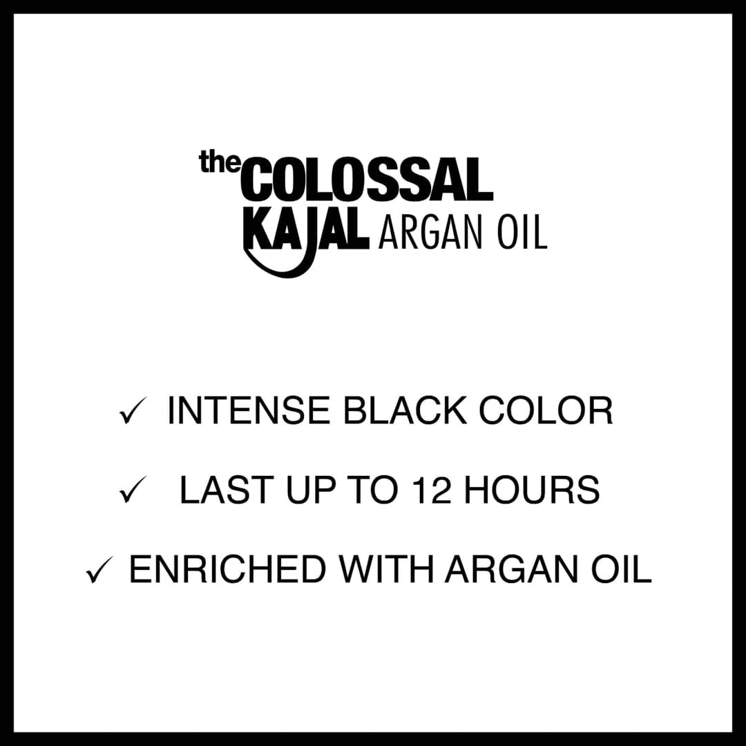 maybelline new york colossal eyeliner with argan oil, matte, black, pencil