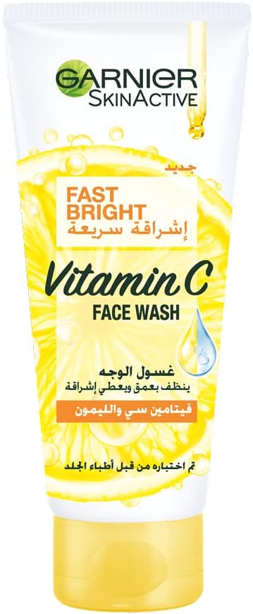 garnier skin active fast bright vitamin c face wash with pure lemon essence 100 ml