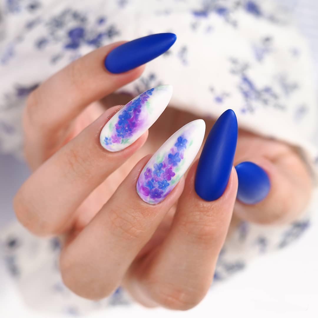 senvenski klein blue gel nail polish navy royal sky malachite lake blue elegant soak off gift set uv led art varnish kit (cs1 001)