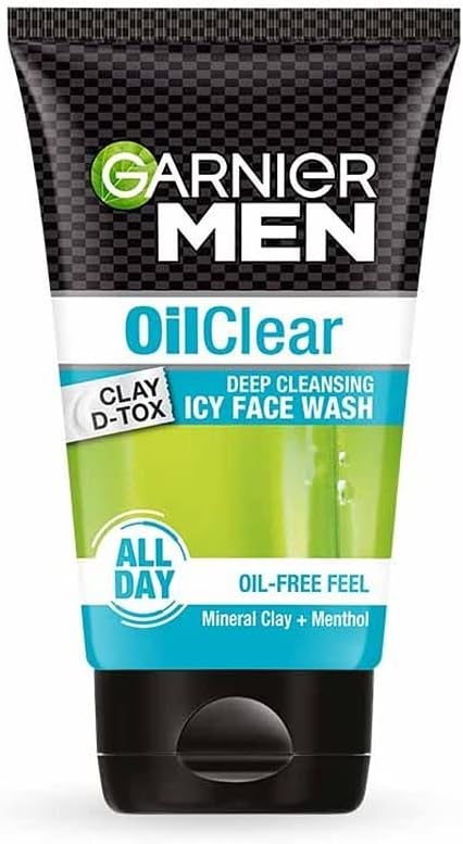 garnier men oil clear face wash, 100g 100gm