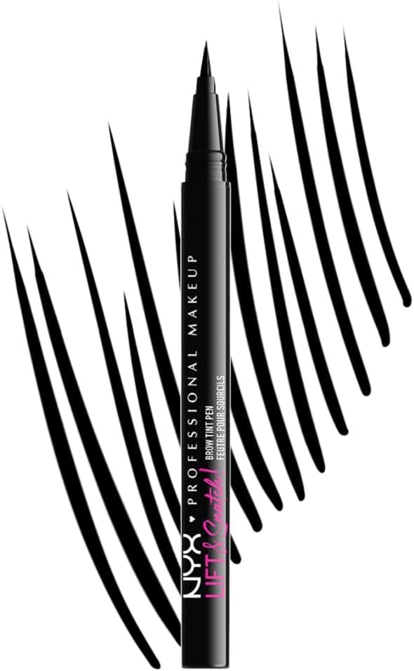 nyx professional makeup lift & snatch! brow tint pen, black 10, 14 gm