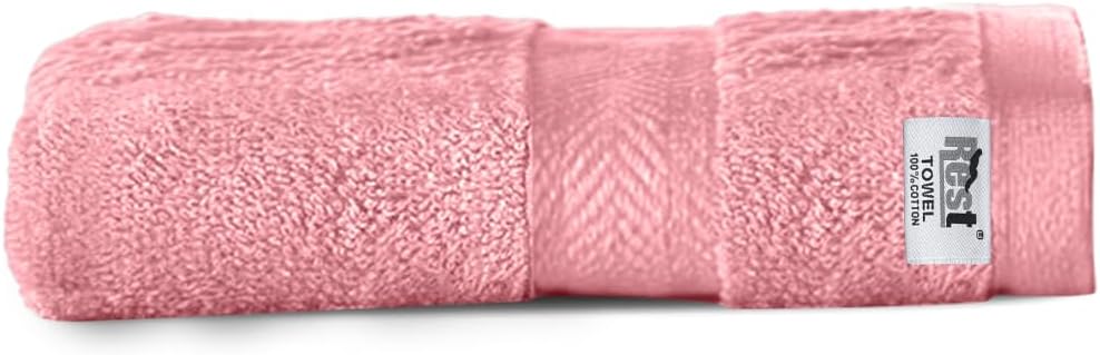 cotton home rest 1pc face towel 100% cotton 30x30cm / 12x12 inches, dusty pink towel soft and high absorbent super soft quality towel