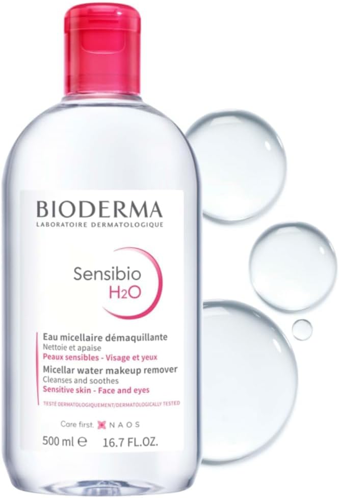 bioderma sensibio h2o make up removing micellar water sensitive skin, 500ml
