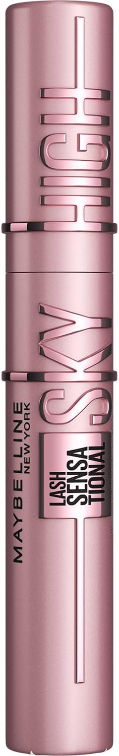 maybelline new york mascara, volumizing & lengthening mascara, washable flake free formula with bamboo extract & fibres, lash sensational sky high, black