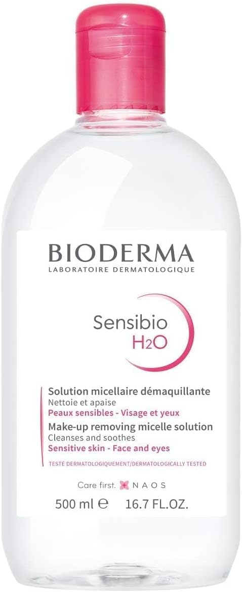 bioderma sensibio h2o make up removing micellar water sensitive skin, 500ml