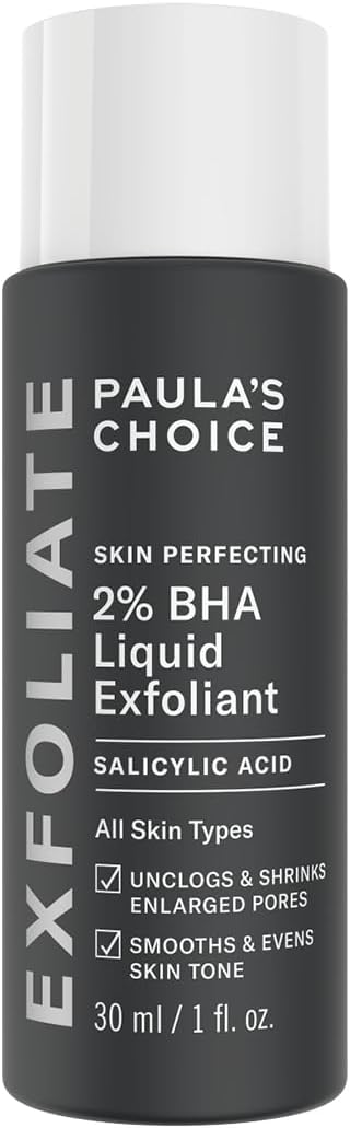 paula's choice skin perfecting 2% bha liquid exfoliant face exfoliating peel fights blackheads & enlarged pores with salicylic acid combination & oily skin 30 ml