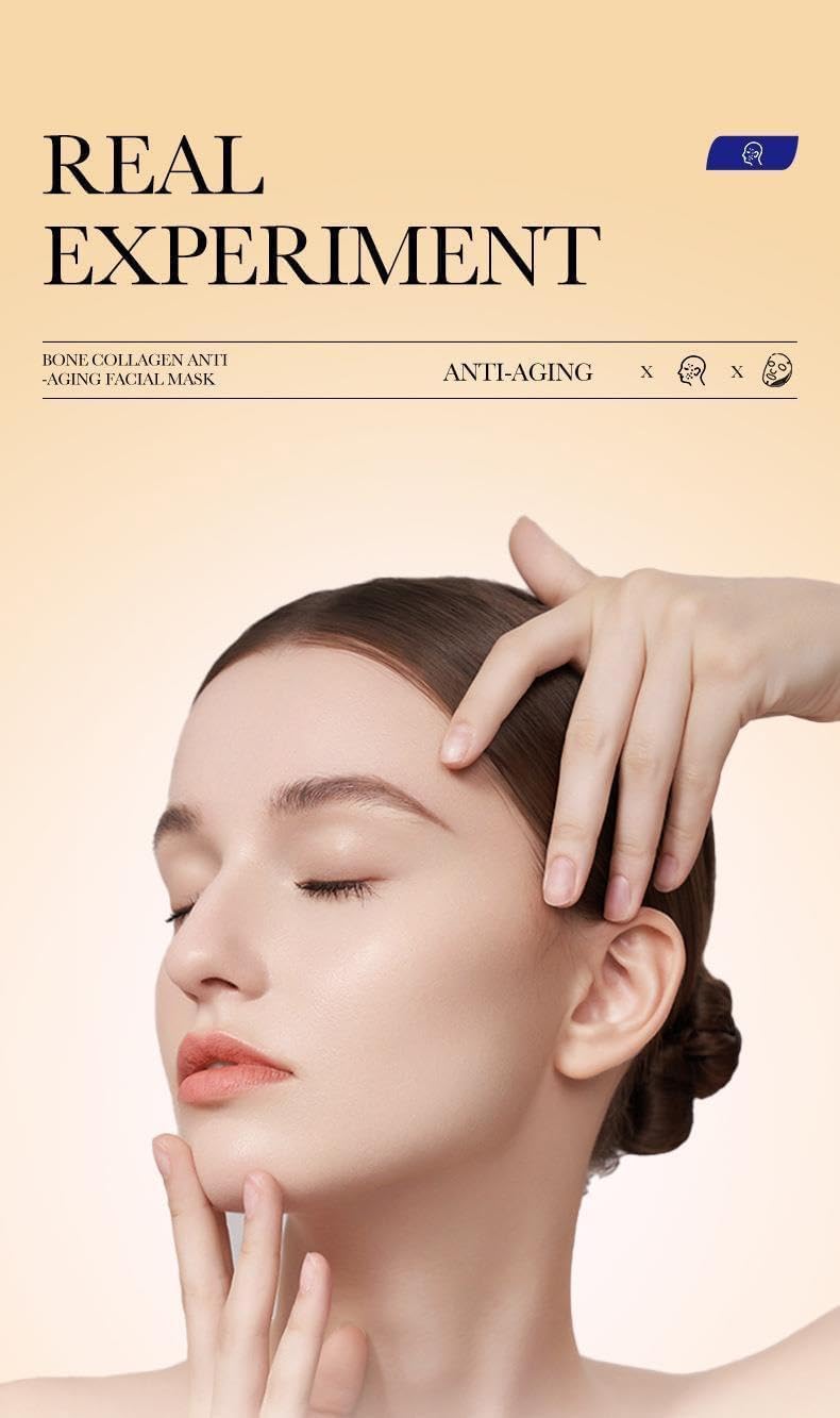 laxdamre 12 pcs korean face sheet mask skincare anti aging, wrinkle hydrating, firming anti aging face sheet masksfor men & women brightening facial mask for all skin types