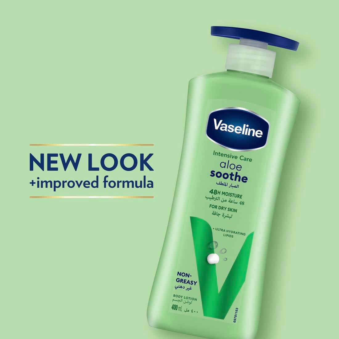 vaseline body lotion aloe soothe, 2 x 400ml