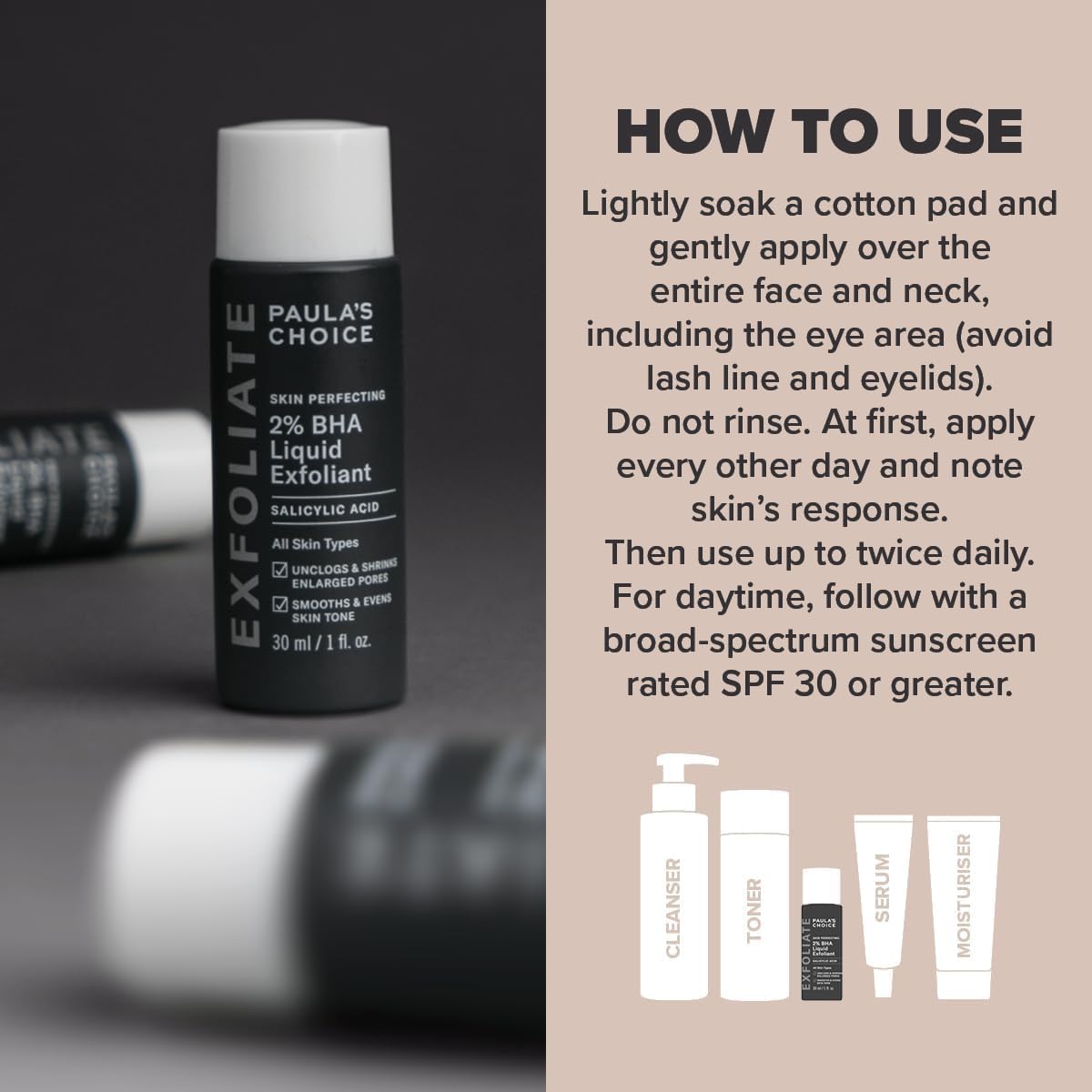 paula's choice skin perfecting 2% bha liquid exfoliant face exfoliating peel fights blackheads & enlarged pores with salicylic acid combination & oily skin 30 ml