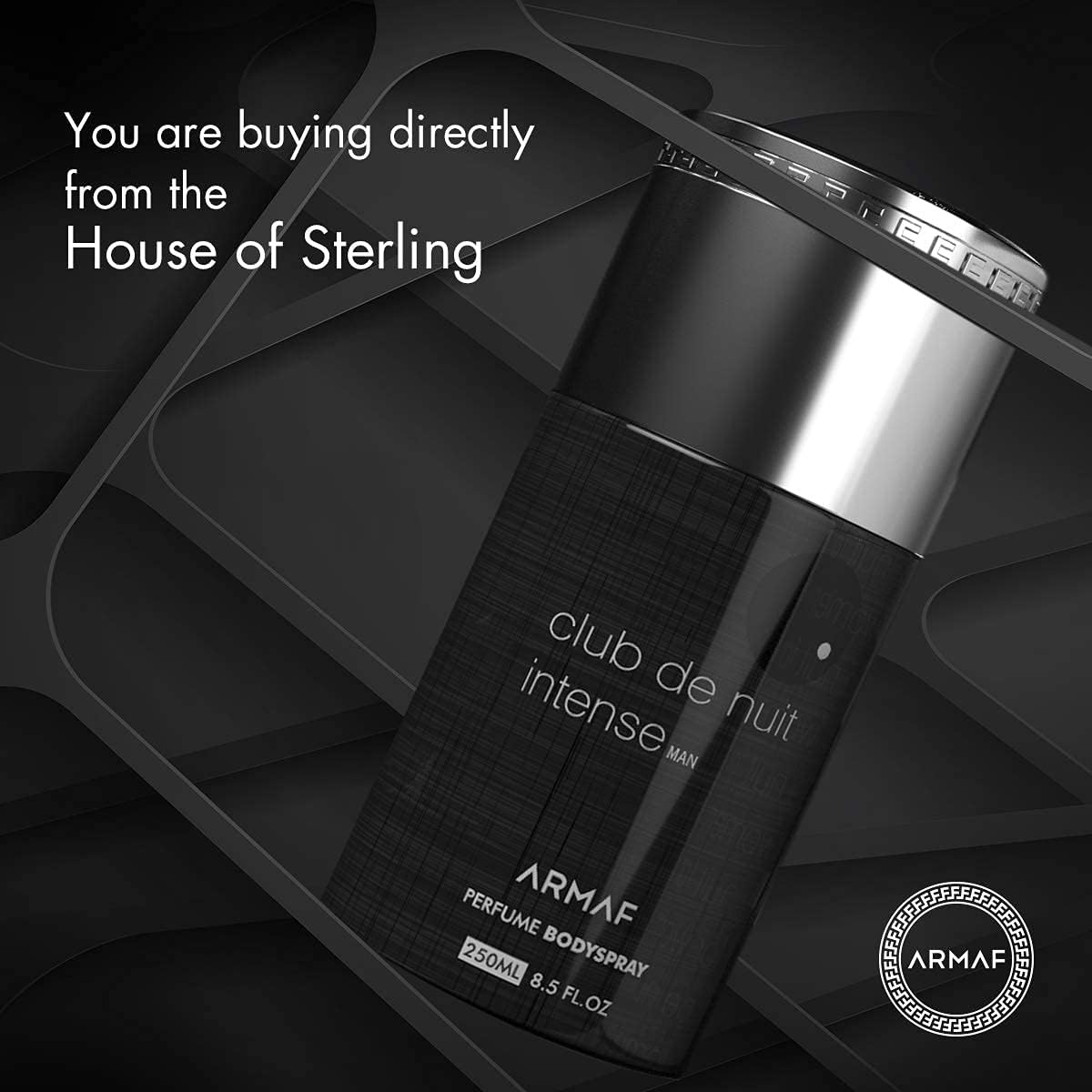 armaf club de nuit intense man perfumes gift set, club de nuit intense eau de parfum 200ml black + club de nuit intense man perfume body spray 250ml, perfume for men, the fragrance for him, giftset