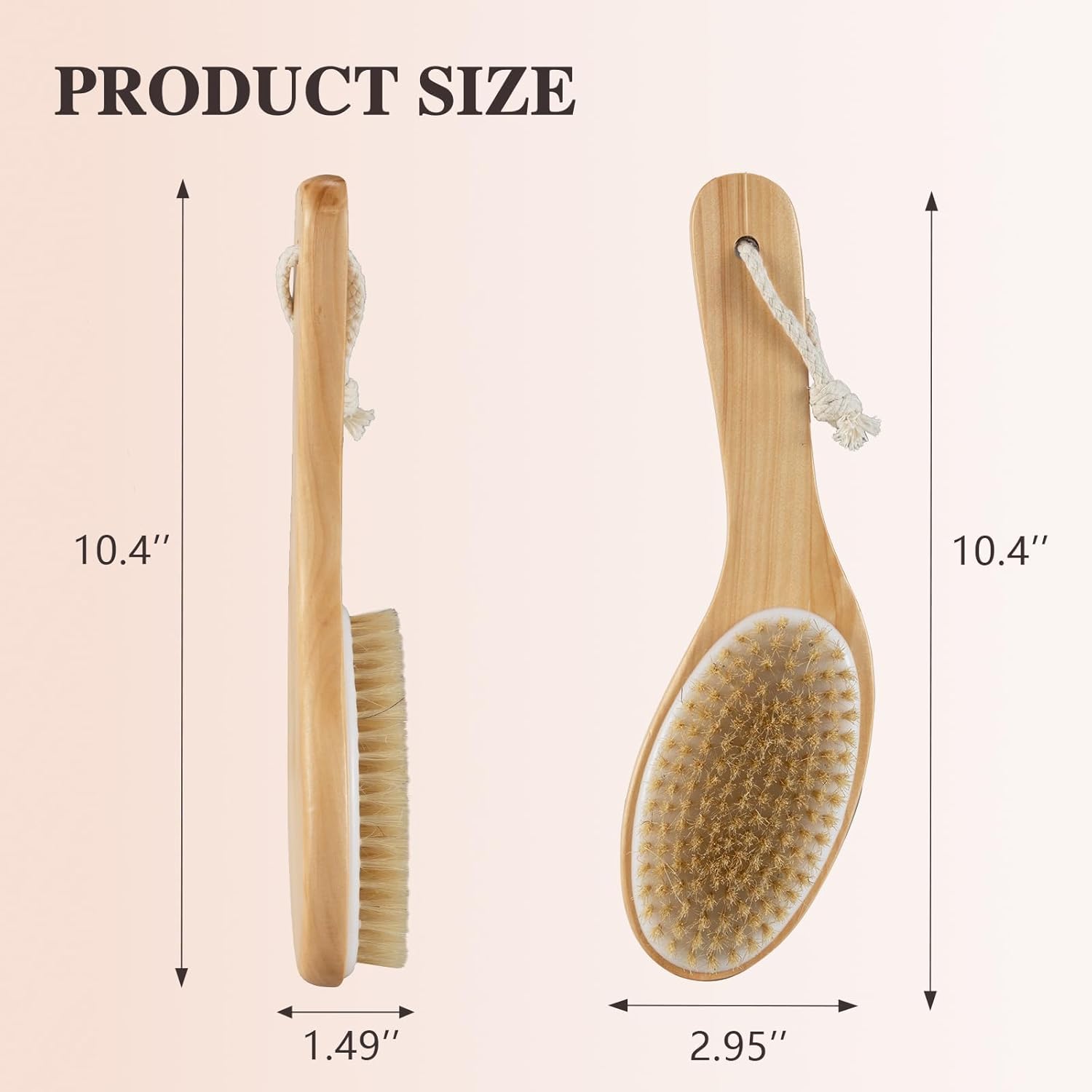 moment dry brushing body brush natural boar bristle body brush dry skin scrub brushes with contoured wooden dry brushes for back legs feet exfoliates dead skin