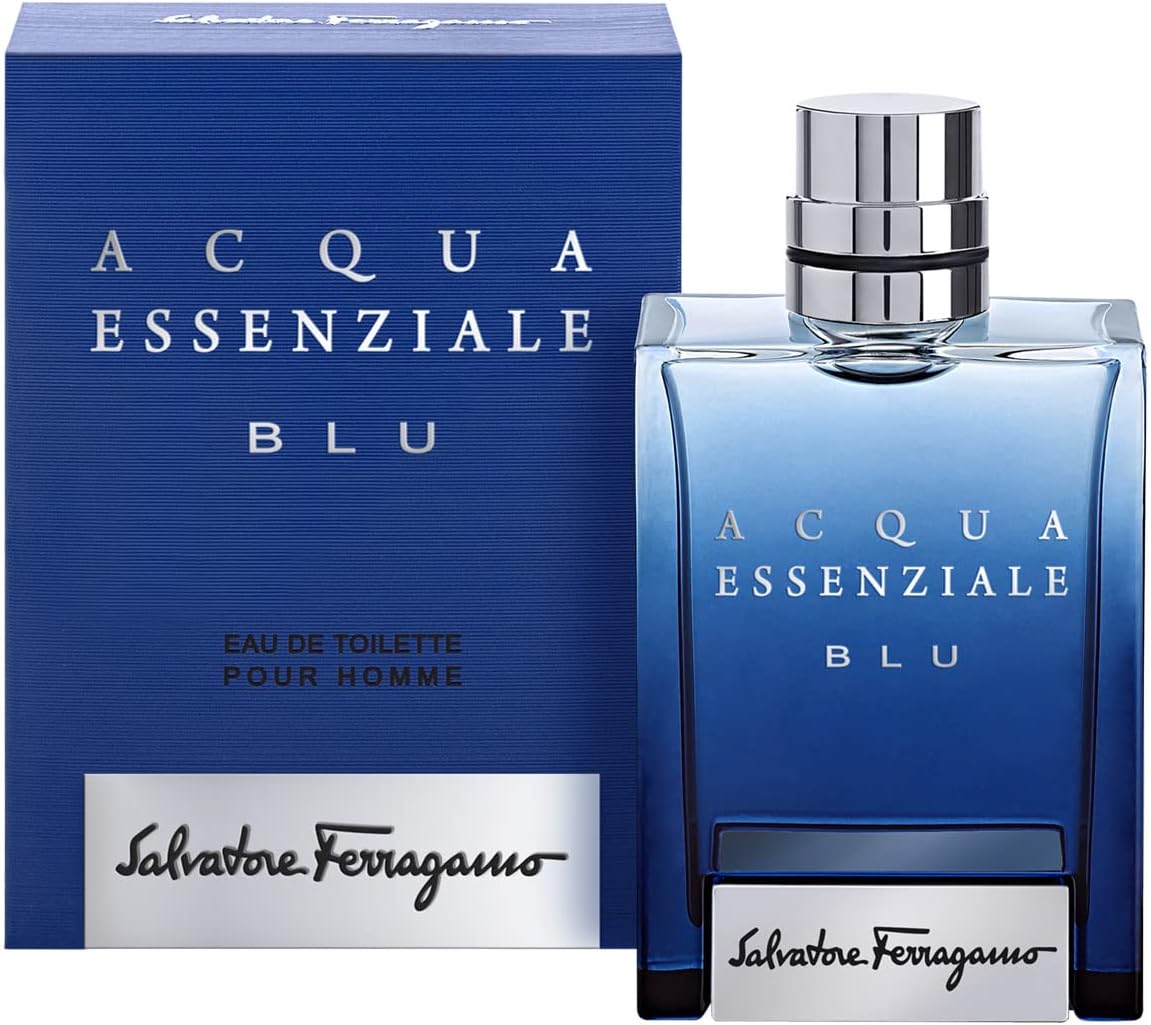 salvatore ferragamo acqua essenziale blu perfume for men, 100 ml edt spray