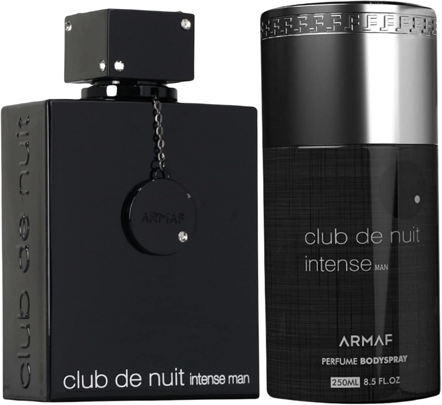 armaf club de nuit intense man perfumes gift set, club de nuit intense eau de parfum 200ml black + club de nuit intense man perfume body spray 250ml, perfume for men, the fragrance for him, giftset