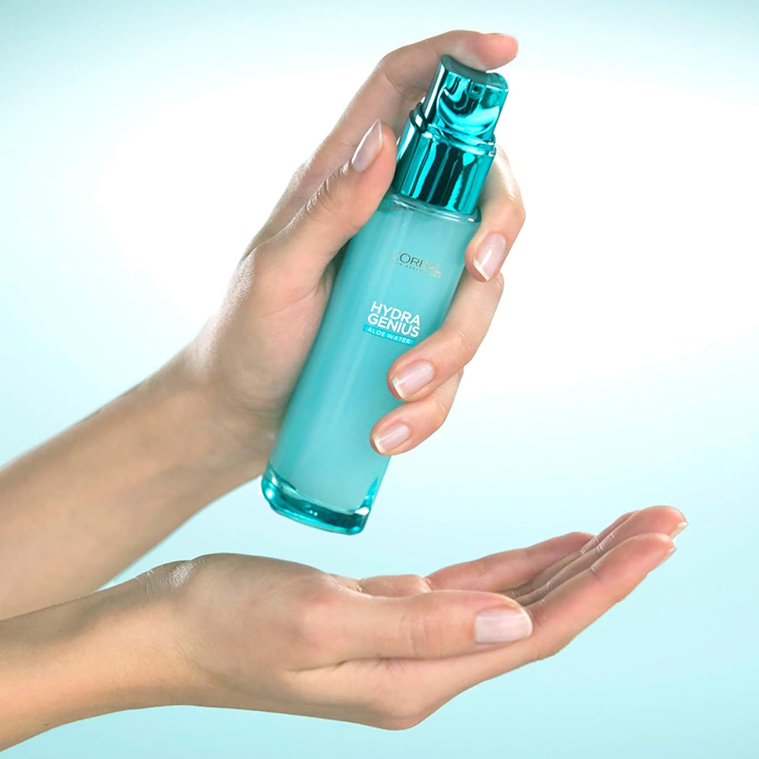 l'oréal paris, liquid moisturiser, hydrating for up to 72 hours, hydra genius aloe water, 70 ml
