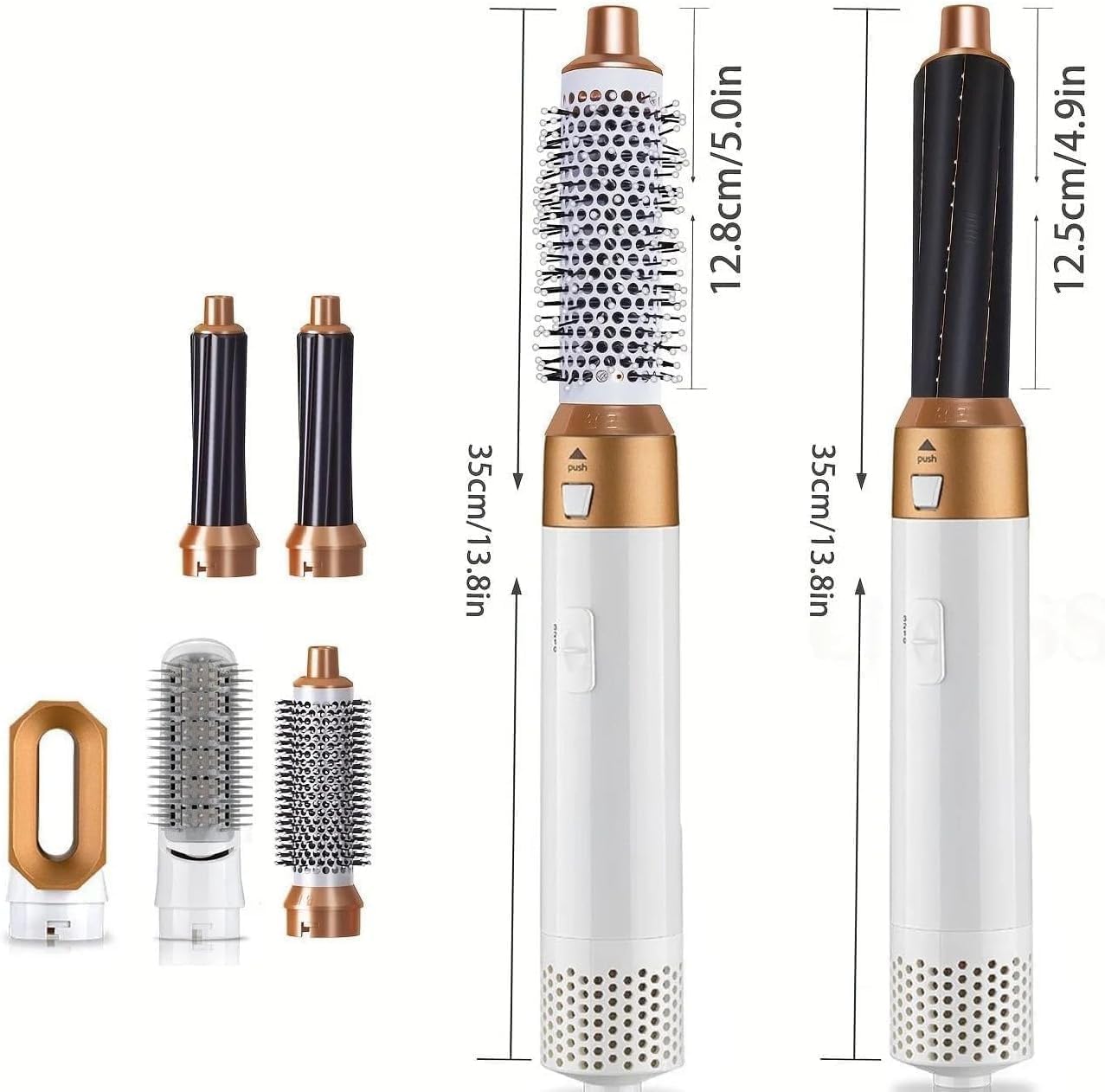 forubar 5 in 1 hair styler, multistyler hair styling tools, air styler blow dryer, wrap curlers air drying styler volumizing (rose red)