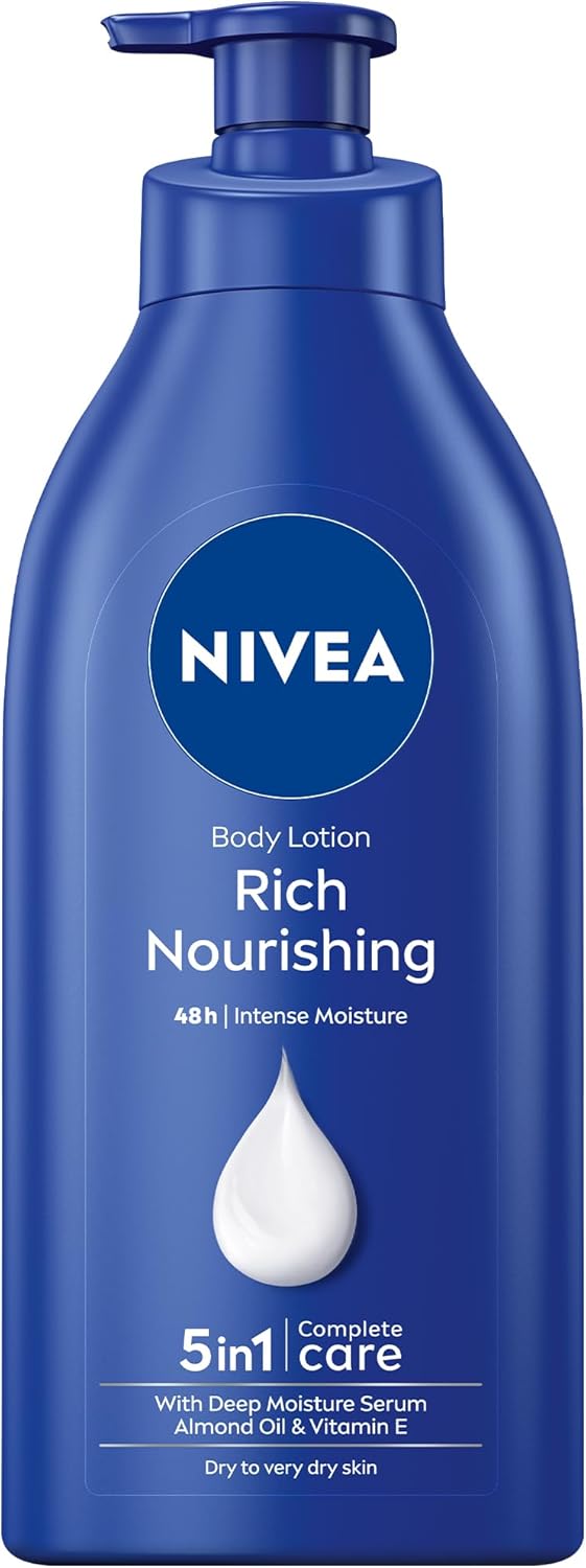 nivea body lotion extra dry skin, nourishing almond oil & vitamin e, 625ml