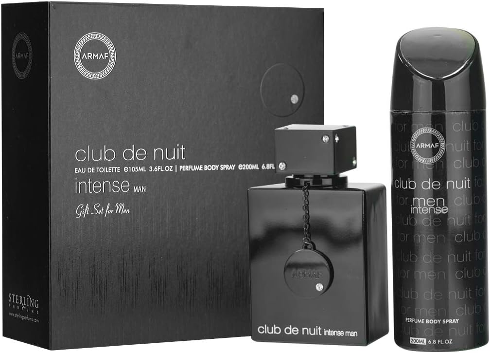 armaf club de nuit intense man, gift set for men – eau de toilette – 105ml + 200ml perfume body spray by armaf from the house of sterling