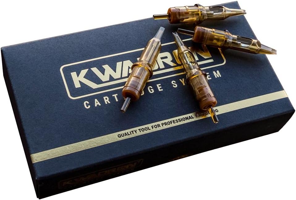 kwadron cartridge tattoo needles cartridges, box of 20, tight liners long taper 3 tight liner long taper 30/3rllt