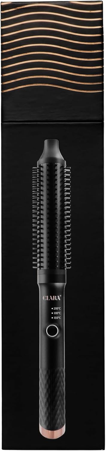 clara slim hot brush, 3 in 1 hairstyling for blowouts, curls and straight hair,two functions, one device