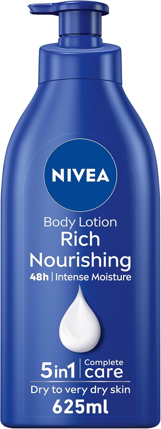 nivea body lotion extra dry skin, nourishing almond oil & vitamin e, 625ml